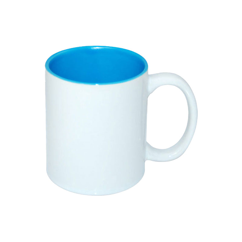 TAZAS BLANCAS INTERIOR  AZUL CLARO 11 ONZ  (C-48)