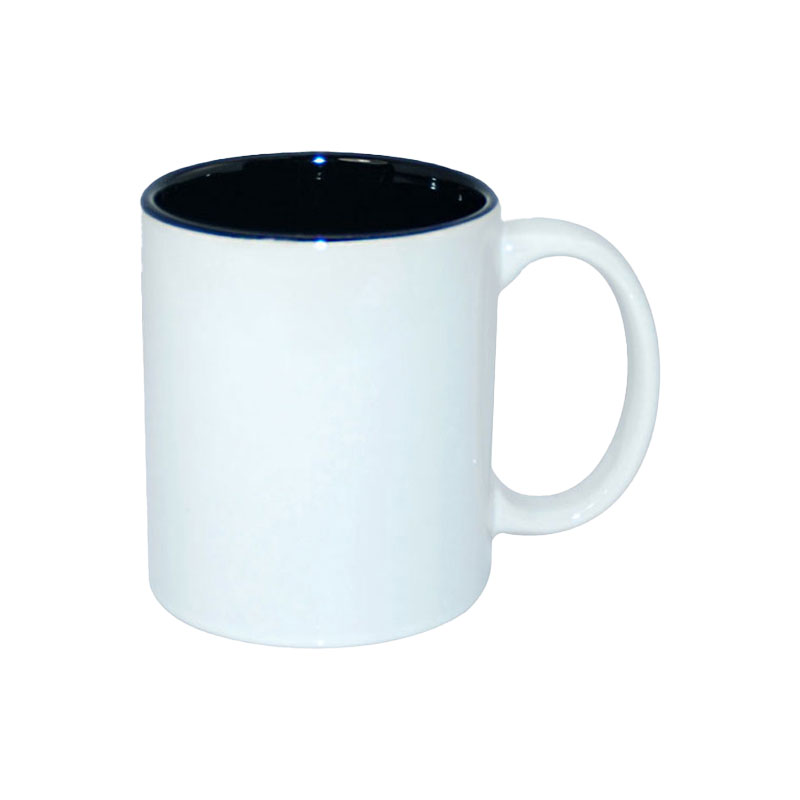 TAZAS BLANCAS INTERIOR  NEGRO 11 ONZ  (C-48)