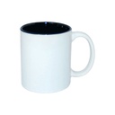 TAZAS BLANCAS INTERIOR  NEGRO 11 ONZ  (C-48)