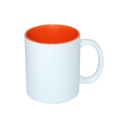 TAZAS BLANCAS INTERIOR  ORANGE   11ONZ  (C-48)