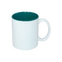 TAZAS BLANCAS INTERIOR  VERDE  11 ONZ  (CJA 48)