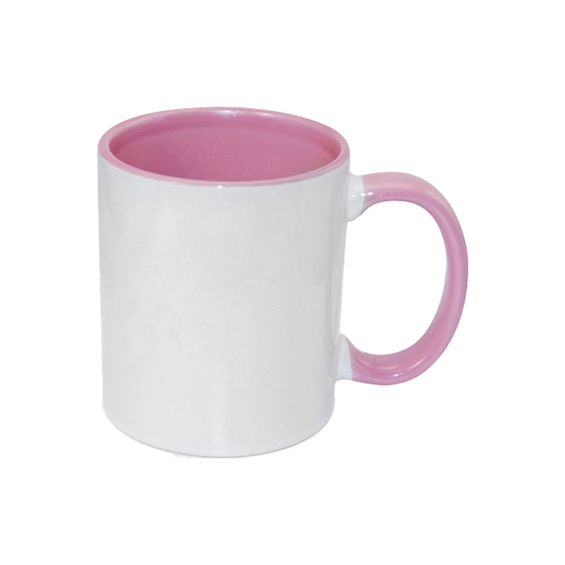 Tazas Blancas Interior y Asa Rosado 11oz (C-48)