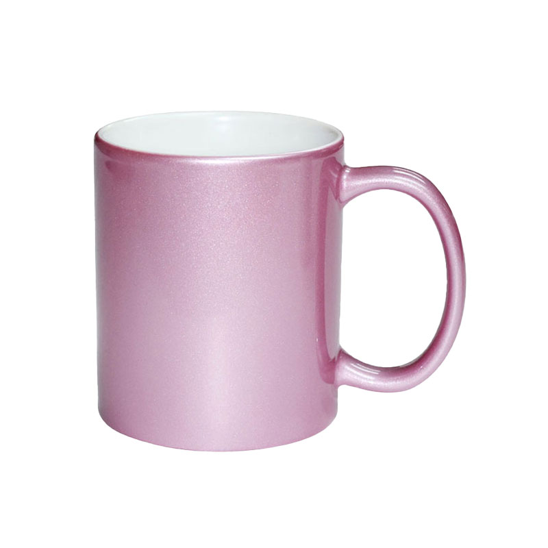 TAZAS BRILLANTE METALIZADA SUBLIMACION ROSA 11ONZ  (CJA 48)
