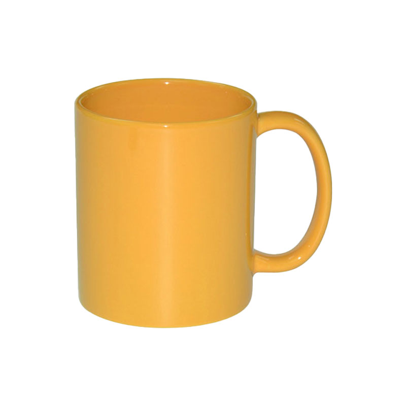 TAZAS FULL COLOR AMARILLO  11ONZAS 8.2X9.5cm (3.22''X3.75'')  (CJA 48)