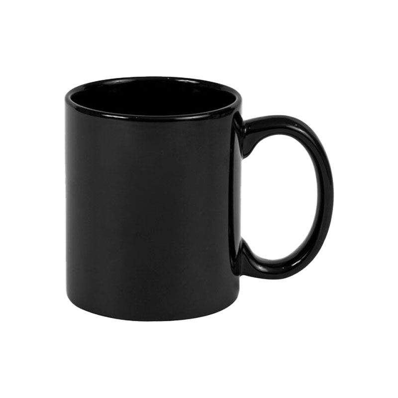 TAZAS FULL COLOR NEGRO 11ONZAS 8.2X9.5cm (3.22''X3.75'')  (CJA 48)