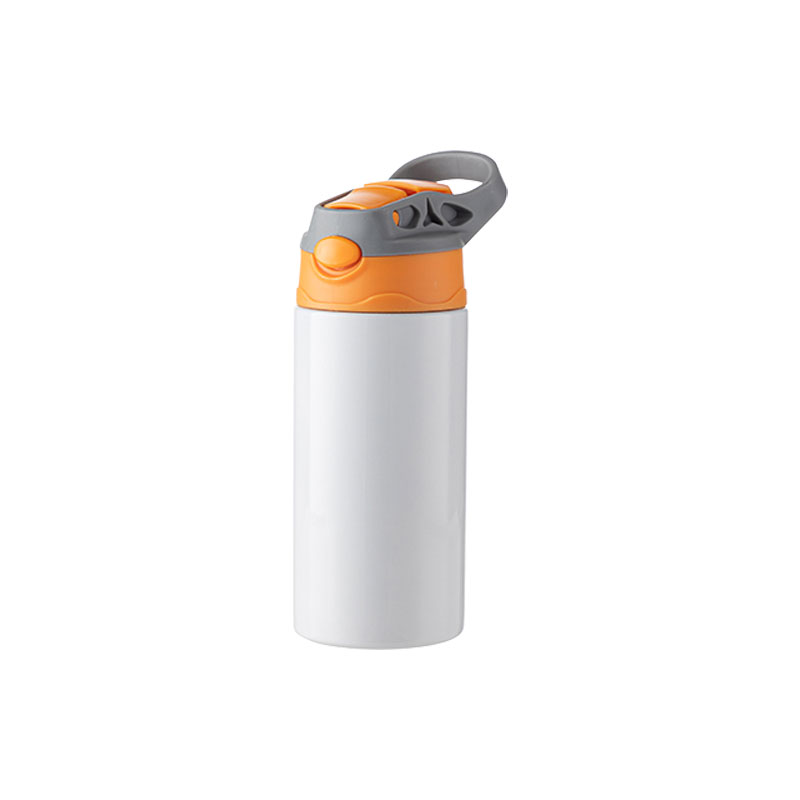 TERMOS ACERO BLANCO CON TAPA AMARILLA/GRIS 12onz (C-25)