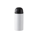 TERMOS ACERO BLANCO CON TAPA NEGRO 12onz (C-25)