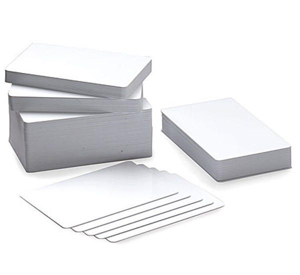 Tarjetas PVC Blanco para Carnet CR80 (30mil) / 100 Unids.