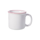 Taza de Cerámica Esmaltada Borde Pink 10oz / 300ml (C-36)