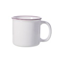 Taza de Cerámica Esmaltada Borde Purpura 10oz / 300ml (C-36)