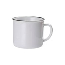 Taza de Cerámica Esmalteada Borde Negro 10oz / 300ml (C-36)