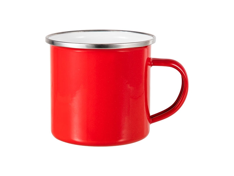 Tazas Esmaltada Color Rojo 12oz Sublimacion(cja 48)