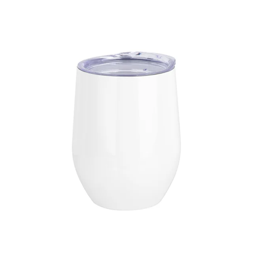Vaso Blanco Acero Inoxidable Doble Capa 12onz (C-50)