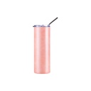 Vasos Cambio de Color al Calor (Naranja a Amarillo) 20oz/600ml Tapa y Sorbete - Acero Inoxidable (C-25)