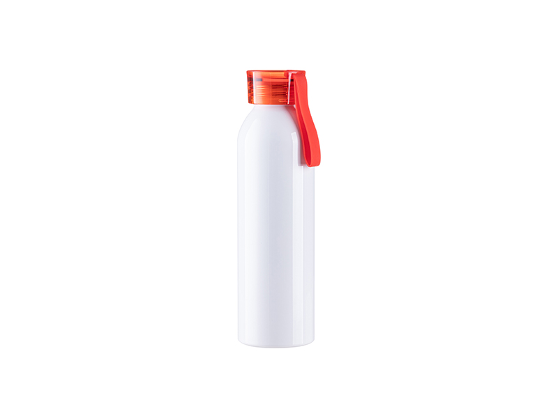 BOTELLA SUBLIMACION ALUMINIO 22oz/650ml BLANCA CON TAPA ROJA
