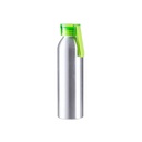 BOTELLA SUBLIMACION ALUMINIO 22oz/650ml SILVER CON TAPA VERDE