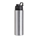 Botella de Aluminio Silver/Tapa Negra 750ml