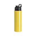 Botella de Aluminio Amarillo/Tapa Negra 750ml