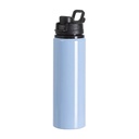 Botella de Aluminio Azul Claro/Tapa Negra 750ml