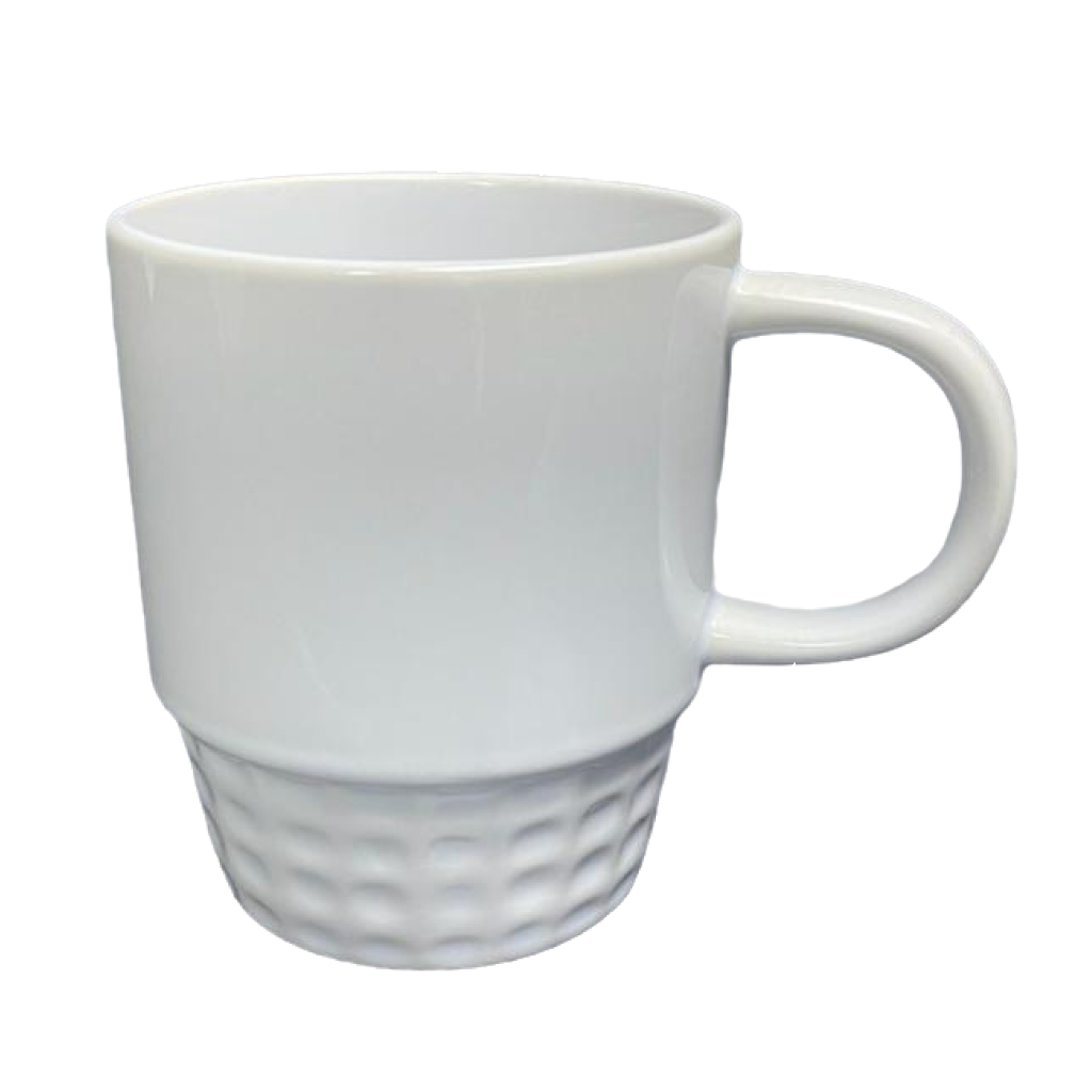 TAZA BLANCA APILABLE INTERIOR Y ASA BLANCA 10onz (C-48)