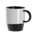 TAZA BLANCA APILABLE INTERIOR Y ASA NEGRO 10onz (C-48)