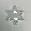 Adorno Plastico Transparente - Estrella Navideña 10cm