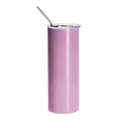Vasos Craquelado (Rosado) 20oz/600ml Tapa y Sorbete - Acero Inoxidable (C-25)