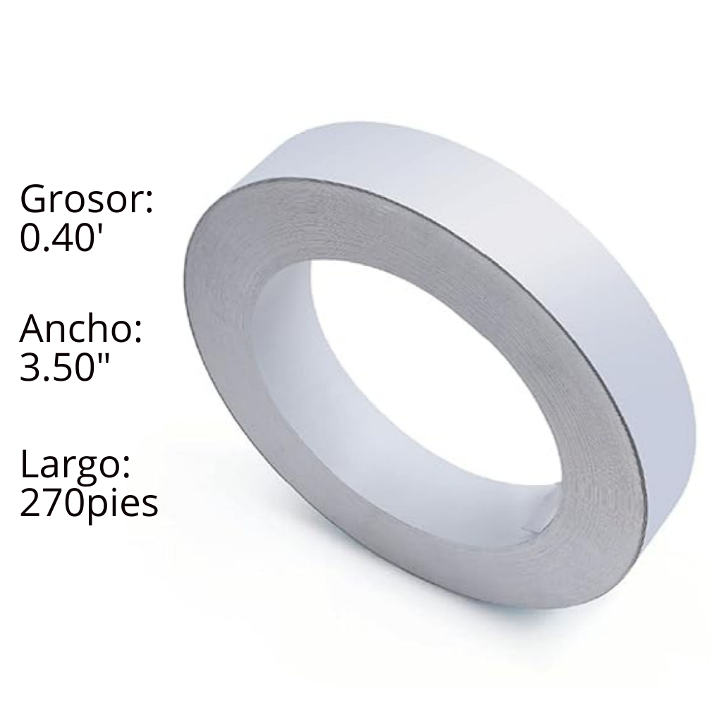 Rollos de Aluminio para Letras (0.04&quot;) - Blanco 3.5&quot; x 270ft