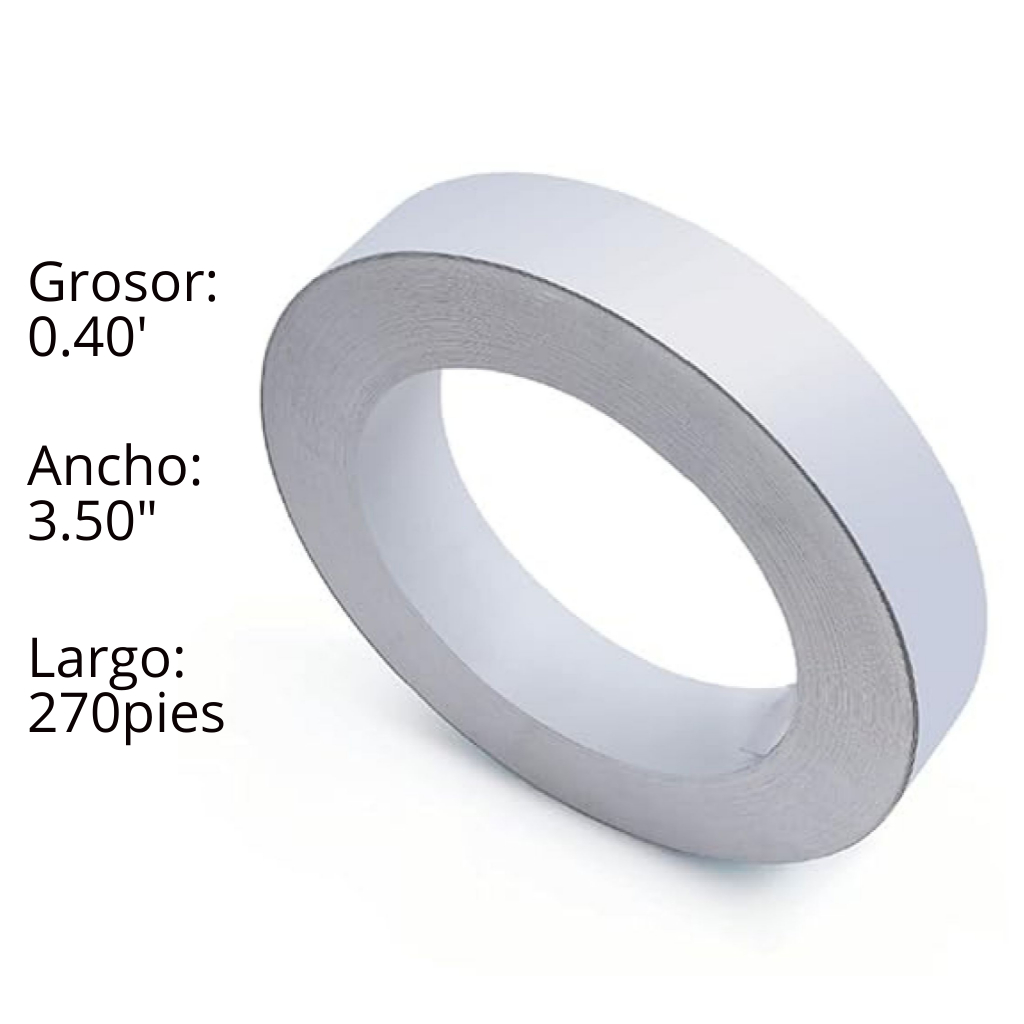 Rollos de Aluminio para Letras (0.04") - Blanco 3.5" x 270ft