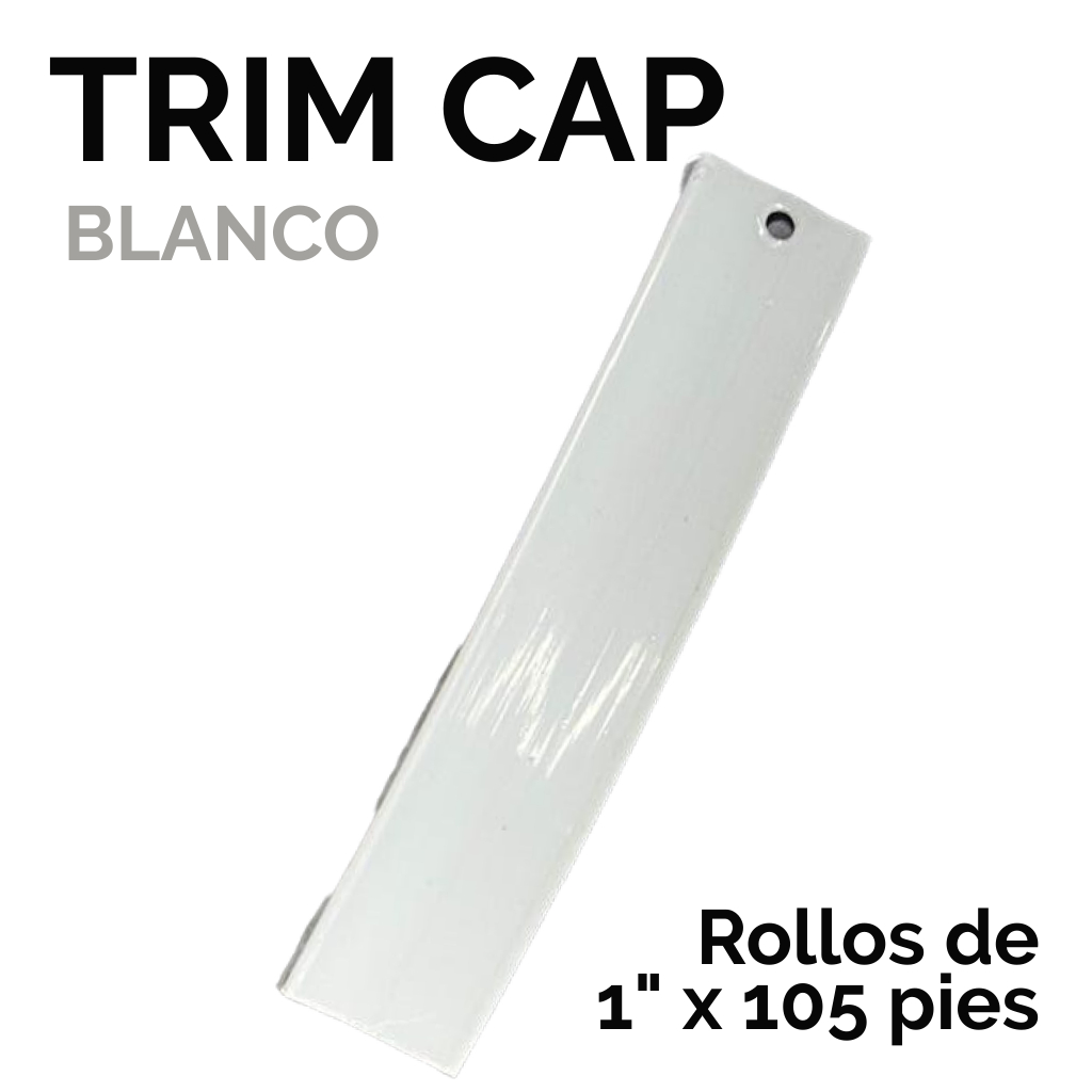 Rollo de Trim Cap de Plastico - 1" x 35yds / 105 pies