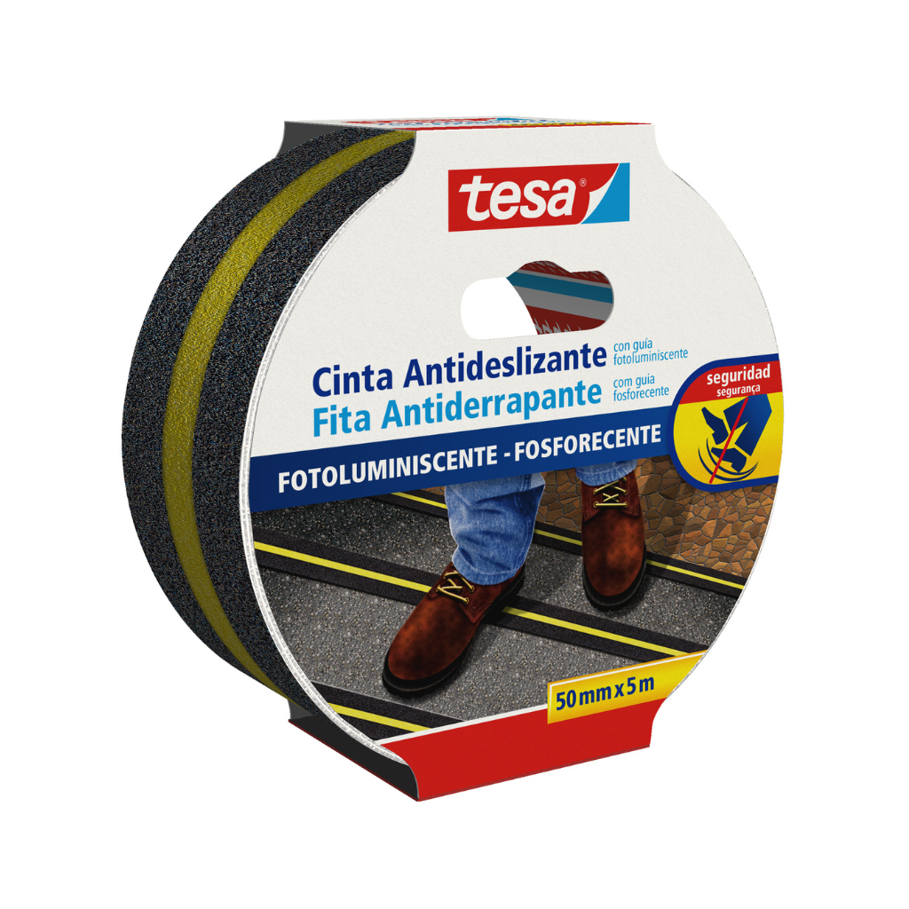 Cinta Adh. Tesa Antideslizante 55629 Fotoluminiscente (2") 50mm x 5m