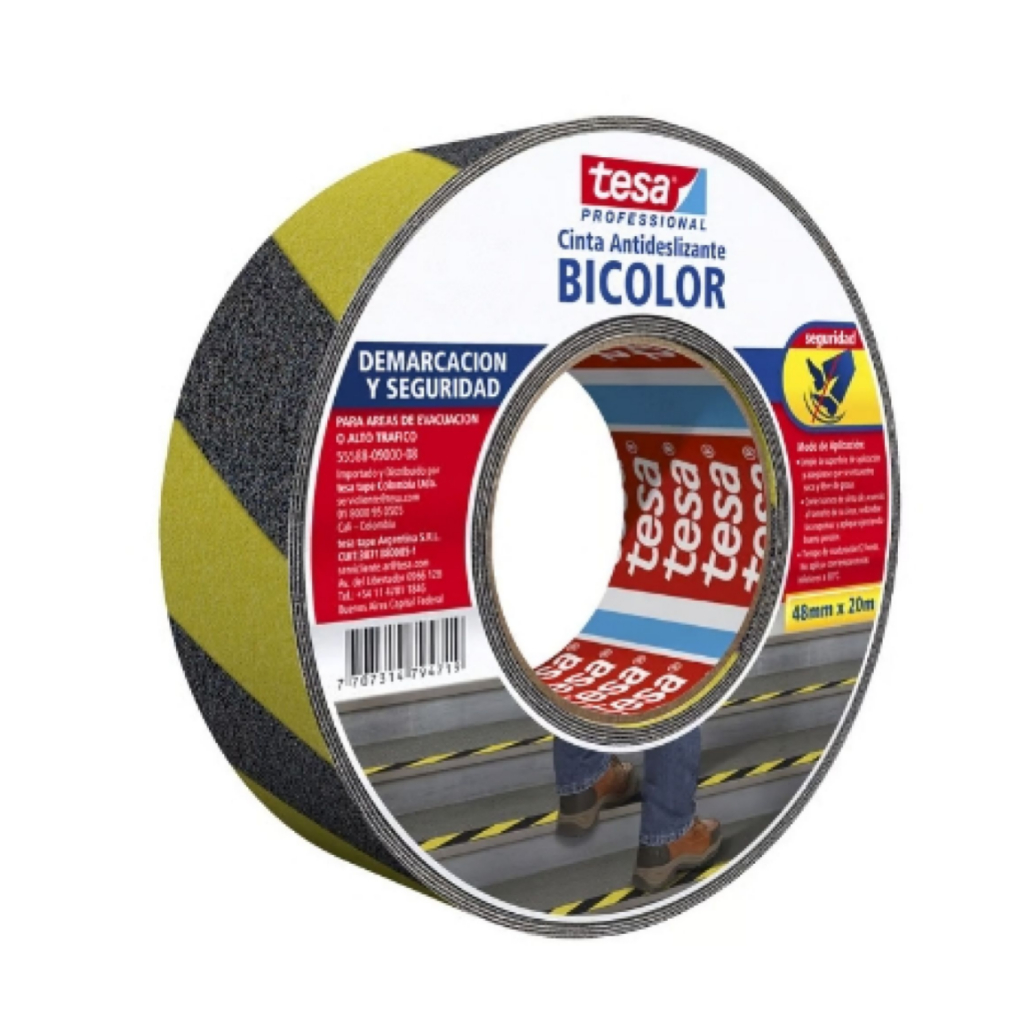 Cinta Adh. Tesa Antideslizante 55588 Bicolor (2") 50mm x 20m