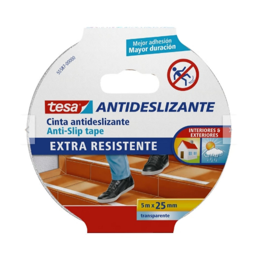 Cinta Adh. Tesa Antideslizante 55587 Transparente (1") 25mm x 5m