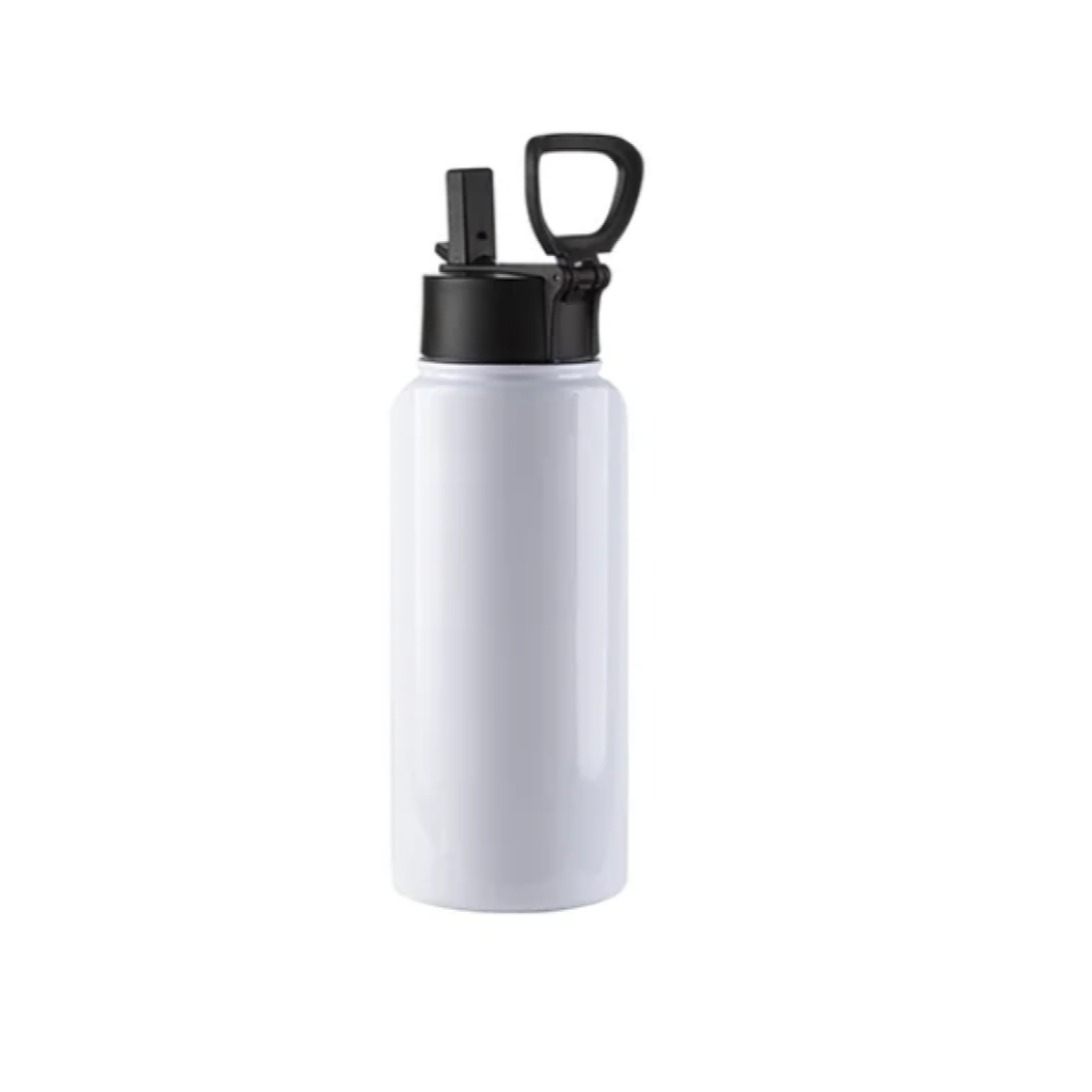 Botella de Agua Blanco - Acero Inoxidable Tapa Portatil  32oz/950mL (C-25)