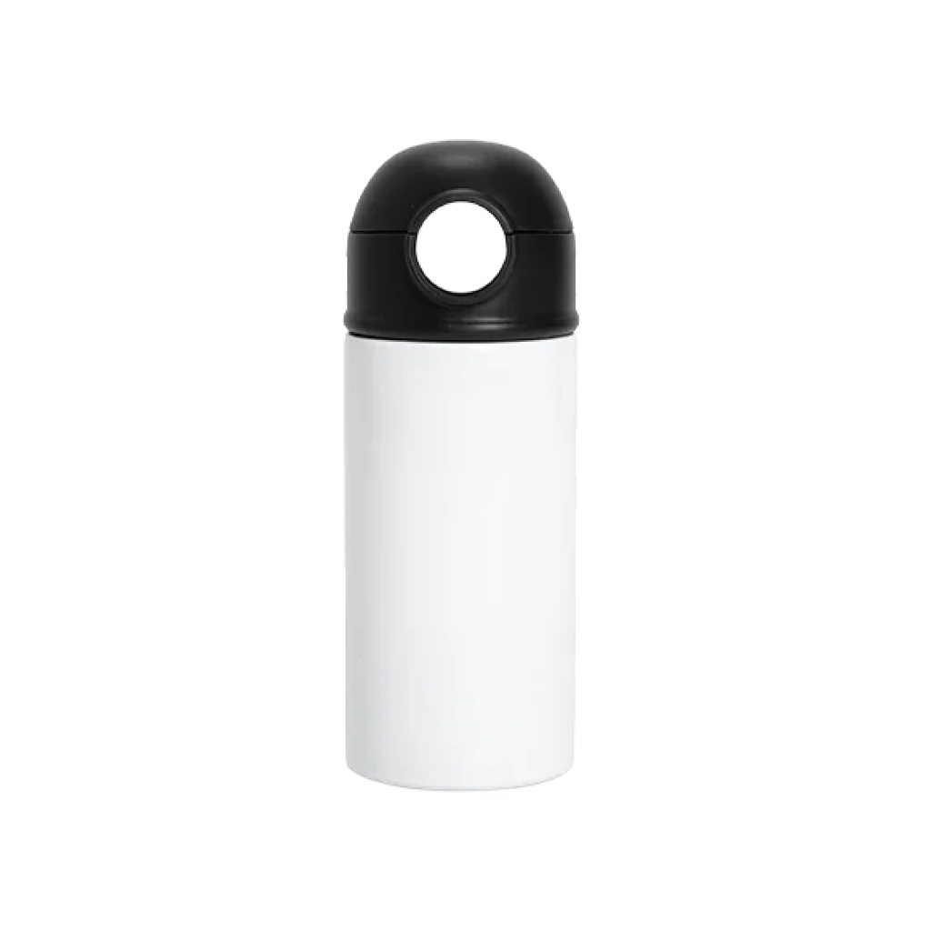Termos Blanco con Tapa Negra y Sorbete - 12oz/360mL (C-25)