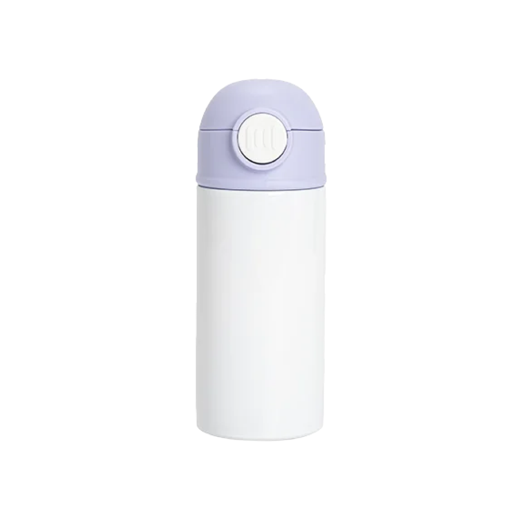 Termos Blanco con Tapa Morada y Sorbete - 12oz/360mL (C-25)