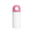 Termos Blanco con Tapa Rosada y Sorbete - 12oz/360mL (C-25)
