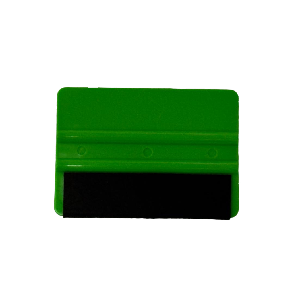 Espatula Plastica Verde con Felpa (1mm) - 3" x 4" (FP02)