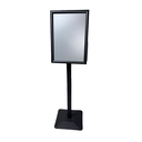 Exhibidor de Aluminio Negro con Pedestal - 11.7" x 16.5" (A3)