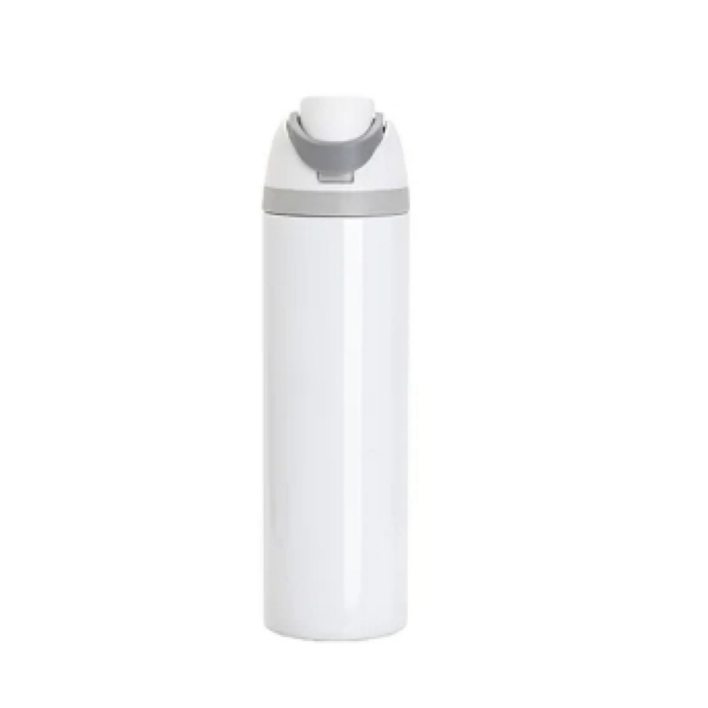 Vasos Deportivo (Blanco) 32onz/960mL - Acero Inoxidable con Sorbete y Tapa (C-30)