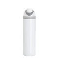 Vasos Deportivo (Blanco) 32onz/960mL - Acero Inoxidable con Sorbete y Tapa (C-30)