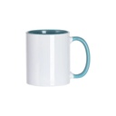 Tazas Blancas Interior y Asa Azul Lago 11oz (C-48)