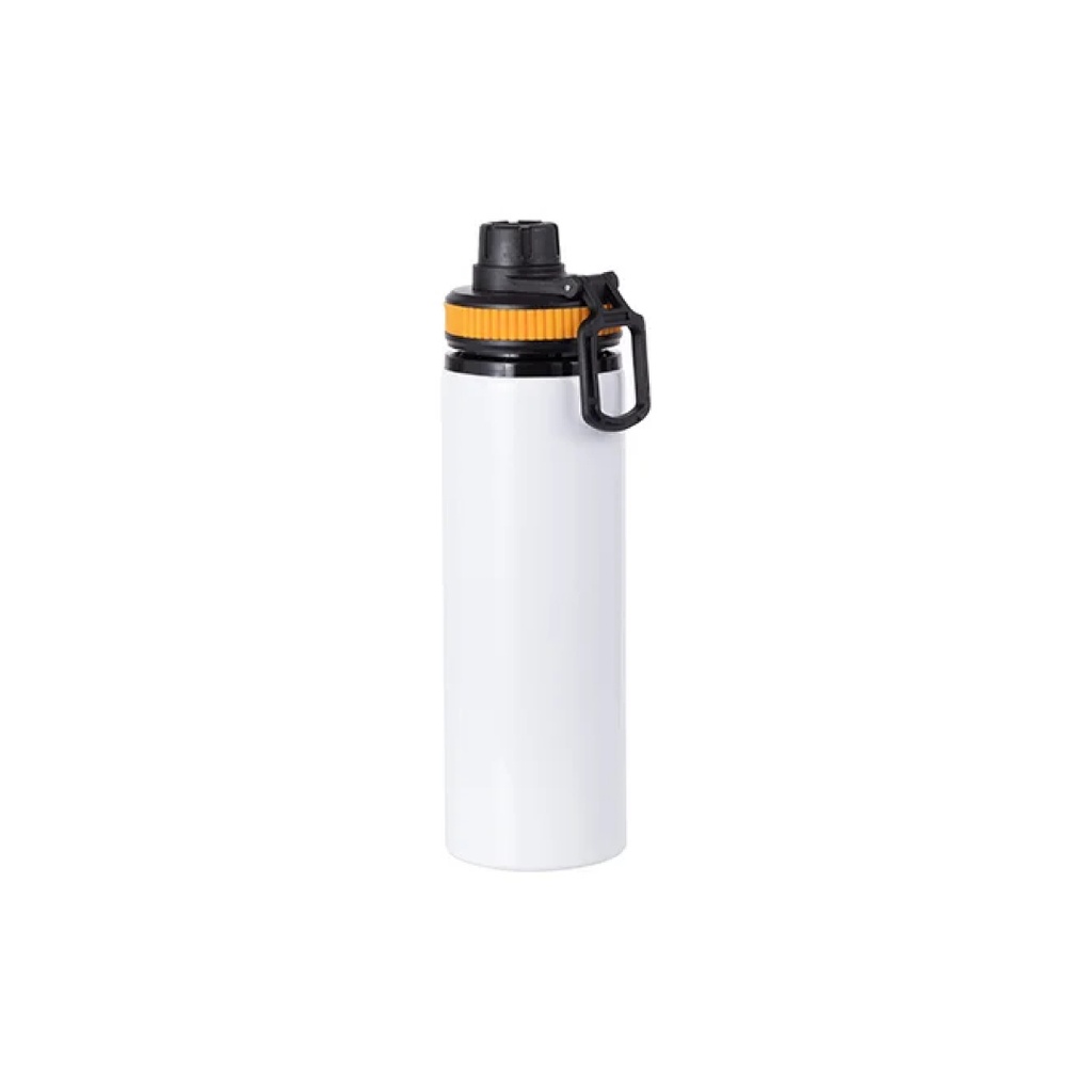 Botella Sublimacion Aluminio Blanca con Tapa Amarilla - 28oz/850mL