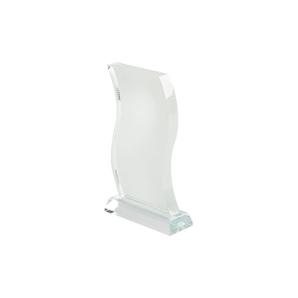 Placa de Reconocimiento Cristal (Forma S) Sublimacion (C-12)