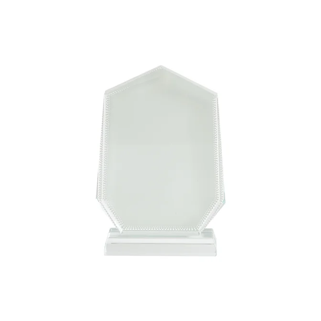 Placa de Reconocimiento Cristal (Heptagono) Sublimacion (C-14)