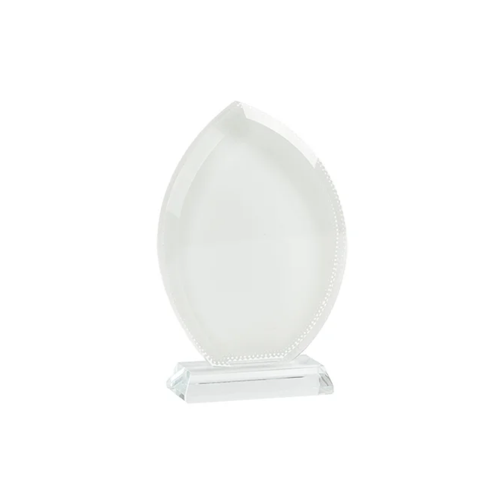 Placa de Reconocimiento Cristal (Forma de Hoja) Sublimacion (C-18)