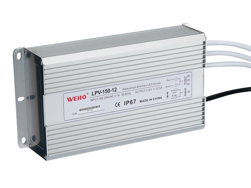 [LPV-150W-12V] FUENTE POWER SUPLY 150W IP67 (AC85-264/50/60HZ) 12V/12.5A