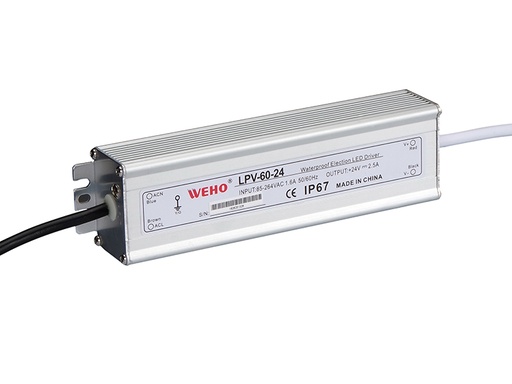 [LPV-60W-12V] FUENTE POWER SUPLY 60W IP67 (AC85-264/50/60HZ)  12V/5.0A