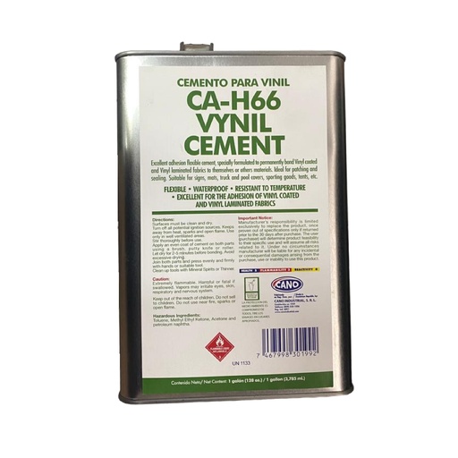 [CA-H66] Cemento para PVC - CA-H66 32oz.