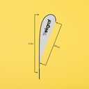 Plumon Displays 3.5m Tipo Gota con Base de Clavo (35.4''x80.7'')